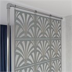 Ширма перегородка для зонирования 230*197 Крепление на стену Перегородка 230*197 веер серый на каркасе