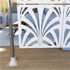 Ширма перегородка для зонирования 230*160 Крепление на стену Перегородка 230*160 веер белый на каркасе