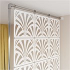 Ширма перегородка для зонирования 250*170 Крепление на стену Перегородка 250*170 веер белый на каркасе