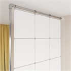 Ширма перегородка для зонирования 230*160 Крепление на стену Перегородка 230*160 глухая белый на каркасе