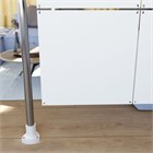 Ширма перегородка для зонирования 230*234 Крепление на стену Перегородка 230*234 глухая белый на каркасе