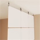 Перегородка подвесная для зонирования комнаты. Размер 2400* 2000 мм- 30 панели .Материал ПВХ пластик белый перегородка глухая  потолок 2400*2000 пвх белый-2