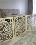 Ограждение для собаки. Барьер для животных .Размер 150*58 см. Бежевый. барьер кристалл бежевый 150-1