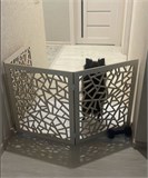 Ограждение для собаки. Барьер для животных . Размер 150*58 см.Белый барьер кристалл белый 150