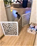 Ограждение для собаки. Барьер для животных . Размер 150*58 см.Белый барьер кристалл белый 150