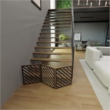 Барьер загородка для собак . Ограждение для собак. Высота 58 см ширина 150 см. Цвет венге барьер полоски 150 венге