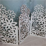 Барьер для собаки. Ограждение для собак . Цвет Белый. Размер 90*75 см барьер цветы 900*750 белый-1