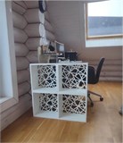 Стеллаж модульный напольный для зонирования комнаты. Модуль 76*38 см стеллаж модуль 760*380 белый