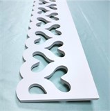 Наличники резные из пластика для окна. Комплект 4 шт+соединители. наличники 1500*1500 сердце-1